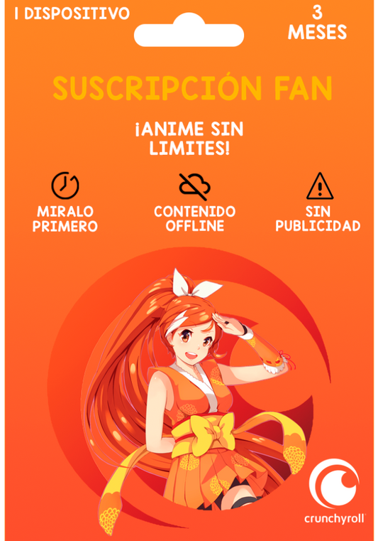Crunchyroll Fan 3 Meses Digital - GLOBAL