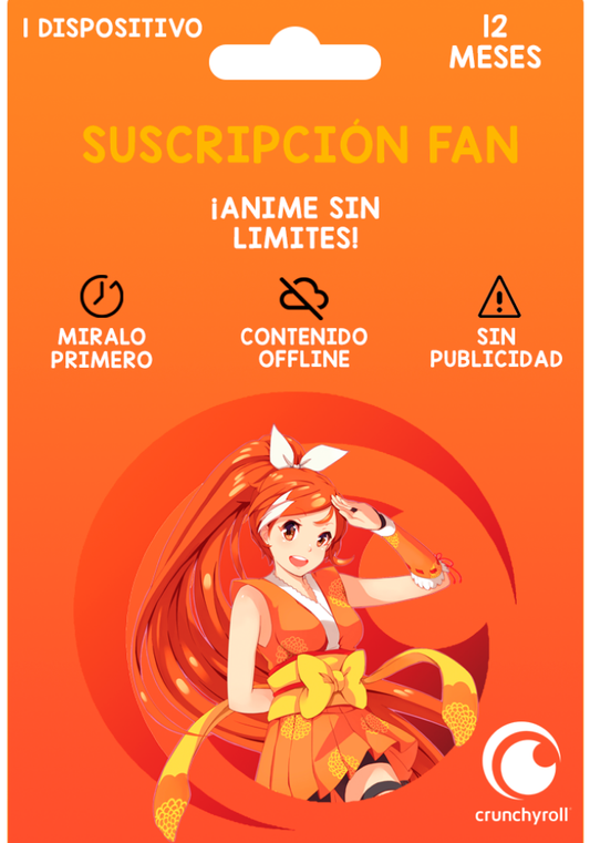 Crunchyroll Fan 12 Meses Digital - GLOBAL