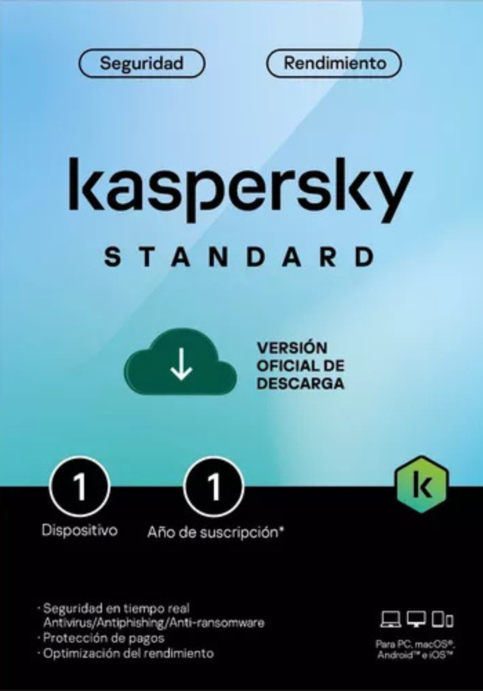 Kaspersky Standard 1 Año 1 Dispositivo Digital - MEXICO