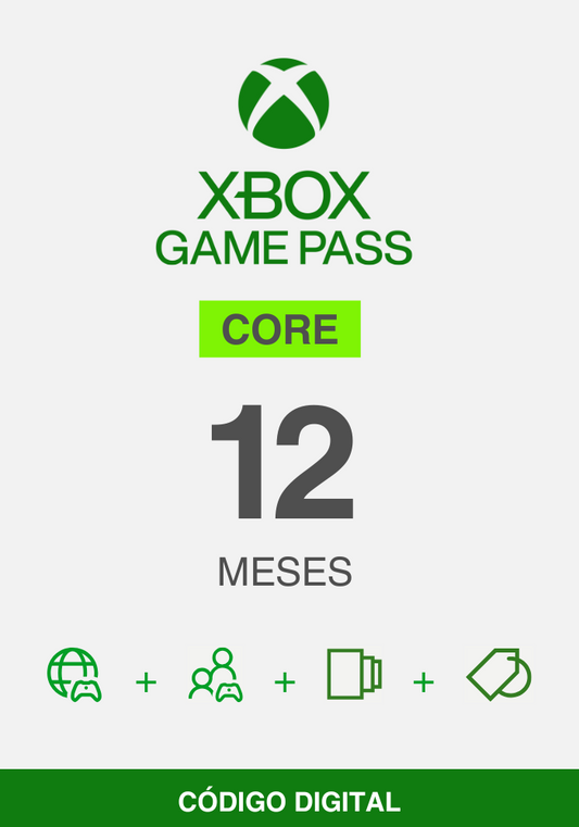 Game Pass Core 12 Meses Digital - LATAM