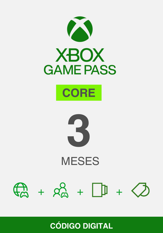 Game Pass Core 3 Meses Digital - LATAM