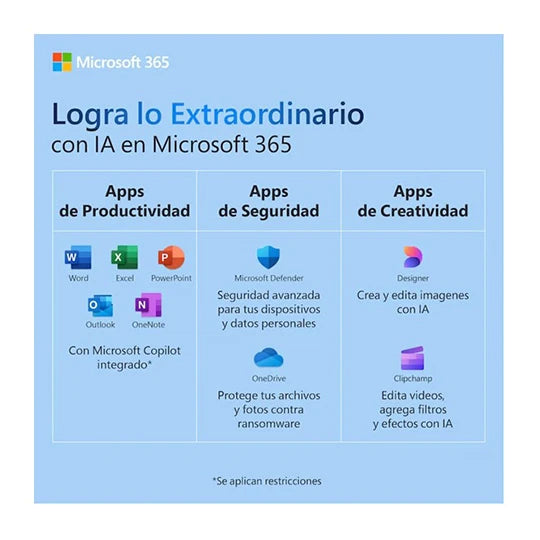 Microsoft 365 Personal 1 año Digital - MEXICO